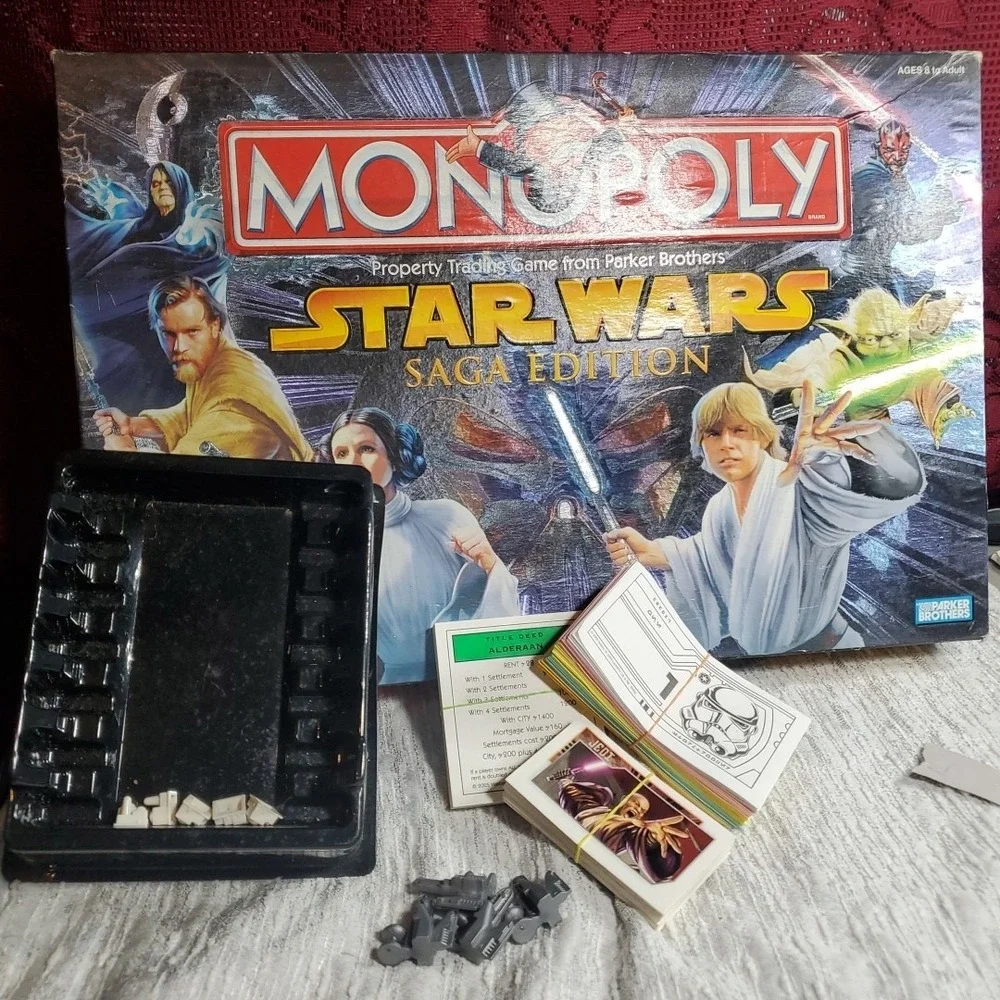 Star Wars Monopoly Saga Edition Replacement Parts Multi-Color Cards Pieces